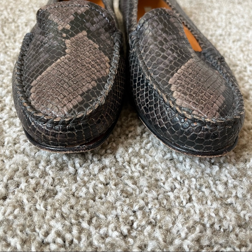 Geox Snake Croc Flats Brown 38.5 - Picture 3 of 11